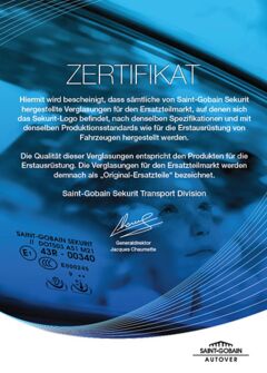 Saint Gobain Zertifikat